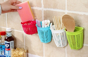 Combo 01 giỏ đựng giẻ rửa bát + 01 giỏ treo tiện ích có núm hít chân không inomata Nhật Bản