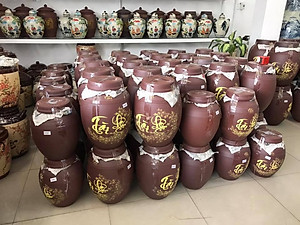 Hũ Sành Đựng Gạo,Ngâm Rượu Chữ Tài Lộc 