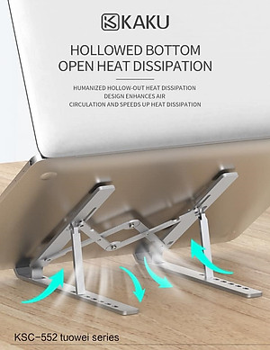Giá đỡ đa năng KAKU dành cho Laptop, Macbook , iPad dễ dàng gấp gọn hợp kim nhôm cao cấp - Hàng chính hãng