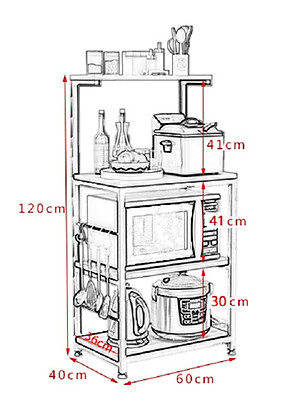 Kệ để lò vi sóng 173-1 loại khung thép sơn tĩnh điện chống gỉ và bong tróc,chịu lực cao mặt gỗ lõi xanh phủ melamine chống nước, hàng được sản xuất tại Việt Nam