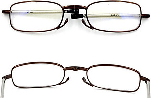 Kính lão gọng xếp 868 màu nâu tròng lão 2 độ_nam