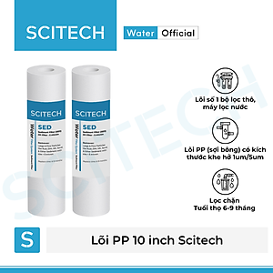 Combo 2 lõi lọc nước số 1 PP 10 inch 5 micron dùng trong máy lọc nước Nano/UF/RO, bộ lọc thô - Hàng chính hãng