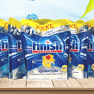 Viên rửa bát chén Finish Quantum  60 viên (Nk Đức )