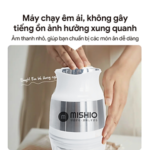 Máy Xay Mini Mishio MK389 - Dung Tích 0.8L, Xay Đồ Ăn Dặm, Gia Vị, Đồ Khô, Công Suất 250W Mạnh Mẽ - Hàng chính hãng