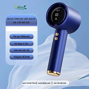 Quạt Tích Điện Mini Cầm Tay 638 – Màn Hình LED, 100 Tốc Độ Gió, Pin 4000mAh Siêu Mát - HÀNG CHÍNH HÃNG MINIIN