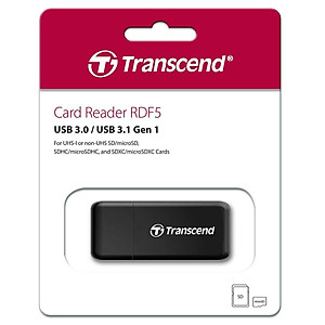 Đầu Đọc Thẻ Nhớ Transcend TS-RDF5 - USB 3.1 - Hàng chính hãng