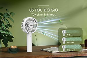 Quạt sạc mini cầm tay Sunhouse SHD7109 - Hàng chính hãng