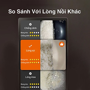Nồi Cơm Điện Sứ Dưỡng Sinh Mishio MK365 lòng sứ nguyên chất 0.8L không chứa chất chống dính - Hàng chính hãng