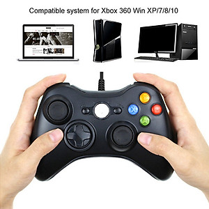 Gamepad Tay cầm chơi Game X360 dây USB cho máy tính Laptop hàng nhập khẩu