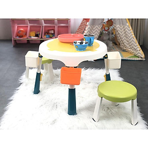 Bộ bàn ghế lắp ghép đồ chơi smoneo đa năng Toys house  1119-SM-001-88005 tặtng quà dễ thương