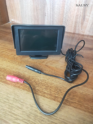 Trọn bộ MÀN HÌNH kèm Camera soi lề ô tô gắn gương cắm tẩu không đấu YOELBAER góc quay rộng không khoan