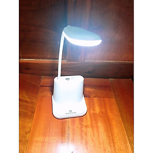 Đèn để bàn chống cân 4in1 (đèn, ngăn đựng bút, giá điện thoại, sạc usb) - Hàng chính hãng ( Giao màu ngẫu nhiên)