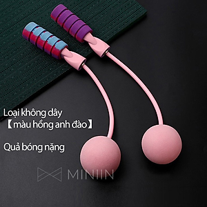 Dây Nhảy Không Dây Có Bóng Lớn Giảm Cân Tập Thể Dục Tiện Lợi Trong Không Gian Hẹp Với Tay Cầm Chống Trượt - HÀNG LOẠI 1 - CHÍNH HÃNG MINIIN