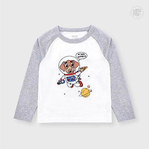Áo bé trai thu đông BIGFOX - MISS MEOW, áo thun dài tay cho bé chất cotton phong cách Âu Mỹ hình phi hành gia 11 - 26 kg