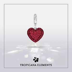 Vòng Tay Tropicana Phối Charm Swarovski Trái Tim Rực Lửa II