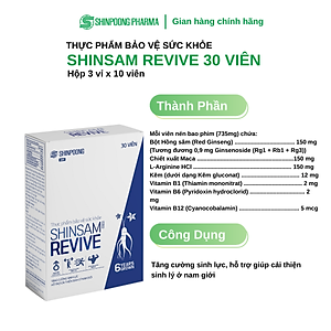 [Hộp 30 Viên] Viên uống SHINSAM REVIVE Tăng cường sinh lực và sinh lý dành cho nam giới - SHINPOONG PHARMA