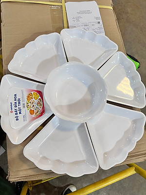 Bộ Bát Đĩa Hoa Mặt Trời 6836 Việt Nhật Loại Lớn - Bộ Bát Đĩa Bày Cỗ