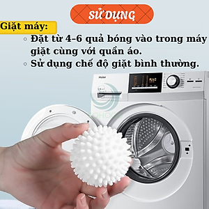 Bộ 2 Bóng giặt thông minh 6.5cm- Quả bóng giặt gai đa năng- Bóng giặt không cần xà phòng- Bóng massage giặt đồ 6.5cm- Bóng giặt tiết kiệm nước và điện- Bóng làm mềm vải tự nhiên- Bóng giặt bảo vệ môi trường- sBóng giặt thông minh không hóa chất