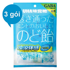 3 Gói Kẹo Ngậm Bạc Hà Uha Nhật Bản (92g x 3)