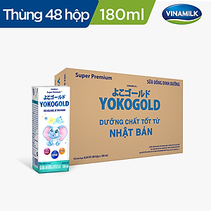Thùng 48 hộp sữa YOKOGOLD pha sẵn 180ml