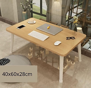 Bàn học gấp gọn mặt gỗ chân nhựa - giao màu ngẫu nhiên