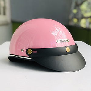 Mũ bảo hiểm nửa đầu RONA hali viền bạc chính hãng, nón bảo hiểm freesize cho nam và nữ