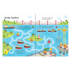 Sách tẩy xóa tiếng Anh - Usborne Wipe-Clean: Building Site