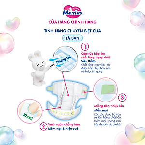 Thùng 2 Tã/bỉm dán Merries cộng miếng đủ size NB82/S76/M60