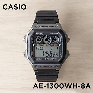 Đồng Hồ Nam Dây Nhựa Casio Standard AE-1300WH-8A Chính Hãng - AE-1300WH-8AVDF Pin 10 Năm