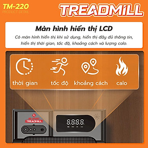 BG Máy Chạy Bộ Gập Gọn Có Điều Khiển Từ Xa,Có Tay Vịn TM-220A Chống Rung,Chống Ồn