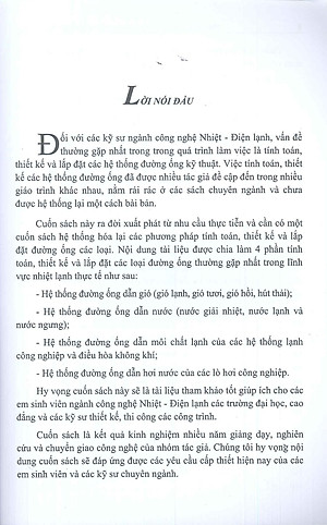 Tính Toán, Thiết Kế Và Lắp Đặt Các Hệ Thống Đường Ống Trong Kỹ Thuật Nhiệt - Lạnh - GS.TS. Đinh Văn Thuận, PGS.TS. Võ Chí Chính