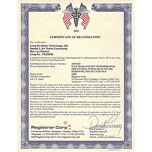 Khẩu trang y tế CAEMEDI 4 lớp Xanh cao cấp, kháng khuẩn, lọc bụi bẩn đạt chuẩn BFE, FDA xuất khẩu Châu Âu - Hộp 50 cái