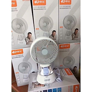 Quạt Tích Điện 3 Chế Độ, Kèm Đèn LED Siêu Sáng, Pin Dùng 3-5h Tùy Tốc Độ - HÀNG CHÍNH HÃNG MINIIN