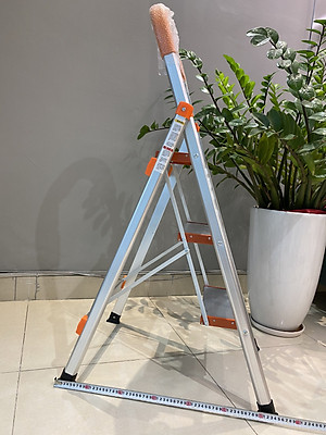 Thang nhôm 3 - 4 - 5 - 6 bậc xếp gọn - chữ A -  bản to - tay vịn -  cao cấp chính hãng -  thang gia đình đa năng gấp gọn