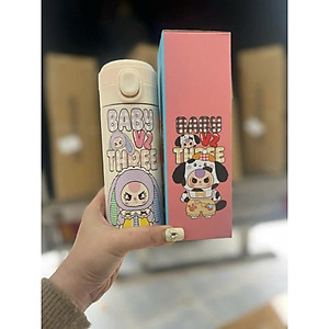 Bình nước giữ nhiệt hoạ tiết Baby Three cho bé dung tích 500ml - giao họa tiết ngẫu nhiên