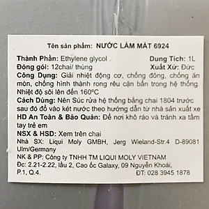 Nước Làm Mát Động Cơ Xe Loại Màu Đỏ Cao Cấp Liqui Moly Coolant 6924 (1L)