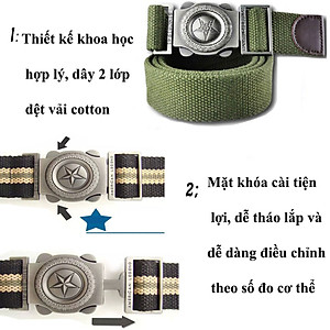 Thắt Lưng Nam Dây Vải Dù Phong Cách Lính U379 US ARMY, Khóa Cài Tự Động Dễ Dàng Điều Chỉnh Theo Vòng Bụng- HÀNG CHÍNH HÃNG
