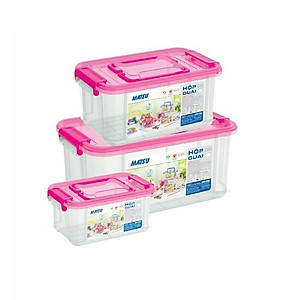 Bộ 3 Hộp Quai Matsu Duy Tân Q01 (No.1124/No.1125/No.1126) - Giao màu ngẫu nhiên