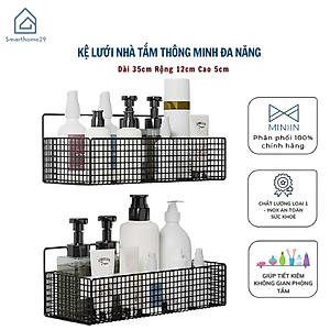 Kệ Lưới Đựng Đồ Nhà Tắm Dán Tường - Kệ Nhà Tắm- Kệ Thép Sơn Tĩnh Điện Không Rỉ Siêu Chắc Tặng Kèm 2 Miếng Dán Siêu Dính - HÀNG CHÍNH HÃNG MINIIN