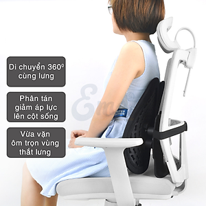 Tựa lưng công thái học EMA cho ghế văn phòng, ô tô - Chuẩn công thái học, thoái mái & thoáng mát