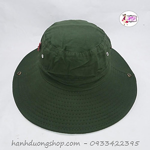 Nón tai bèo, nón bo nam, nón lính mùa hè xanh vành rộng, chống nắng tốt - NBN01