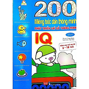 Combo 200 Miếng bóc dán thông minh 2-10 tuổi (Bộ 6 quyển)
