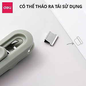Set kẹp giấy 8 ghim thay thế Deli, kẹp cố định giấy bằng thép không gỉ, kẹp tài liệu hồ sơ văn phòng chắc chắn tái sụng