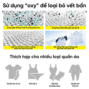 Nước giặt Walch đậm đặc siêu tiết kiệm, kháng khuẩn, khử mùi, tiêu diệt mạt bụi 99%, thích hợp cửa trên và cửa trước(Túi 2L+Chai 3L)