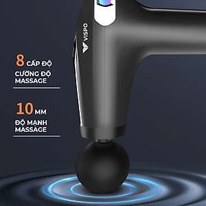Máy Massage Cầm Tay Vispo VP-S23 - 8 Cấp Độ Massage Với Tay Cầm Cán Dài, Phù Hợp Cho Người Tập Gym, Giãn Cơ Hiệu quả - Máy Massage Toàn Thân