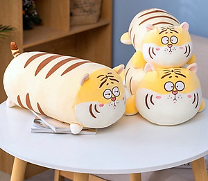 Thú nhồi bông hổ mặt ngáo mắt tròn dễ thương - Size từ 45cm đến 70cm - Quà tặng gấu bông hổ êm mịn.