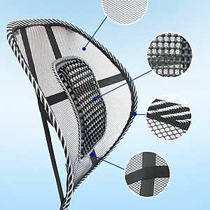 Tấm Lưới Đệm Tựa Lưng, Đệm Ghế Ô Tô, Ghế Văn Phòng - Matxa Thư Giãn Cột Sống Chống Mỏi Lưng - Hangf Loại 1 Chính Hãng MINIIN