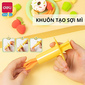 Đất Nặn Làm Bếp Làm Kem Mì Cùng Bé Khuôn Và Máy Thủ Công Deli - Đồ Chơi Giáo Dục Nhập Vai Thông Minh Cho Bé - 67801 67802 67805 YC