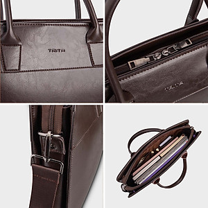 Cặp công sở Trita ( Thời trang nam đựng vừa laptop 13.3 inch - Cặp da TCA21 )