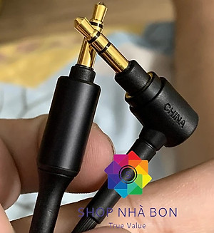 Dây cáp âm thanh UAX 3.5mm tròn mạ vàng  2 đầu dùng cho tai nghe SONY, BOSE,JBL ,Yamaha,.... Hàng chính hãng